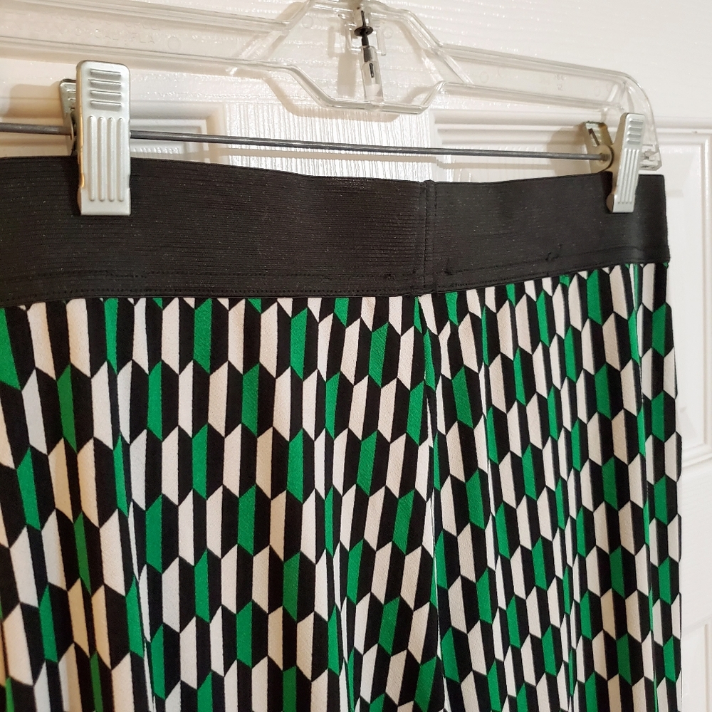 Jules and Leopold Geometric print loose fit wide leg pants sz.Sm - Picture 3 of 8